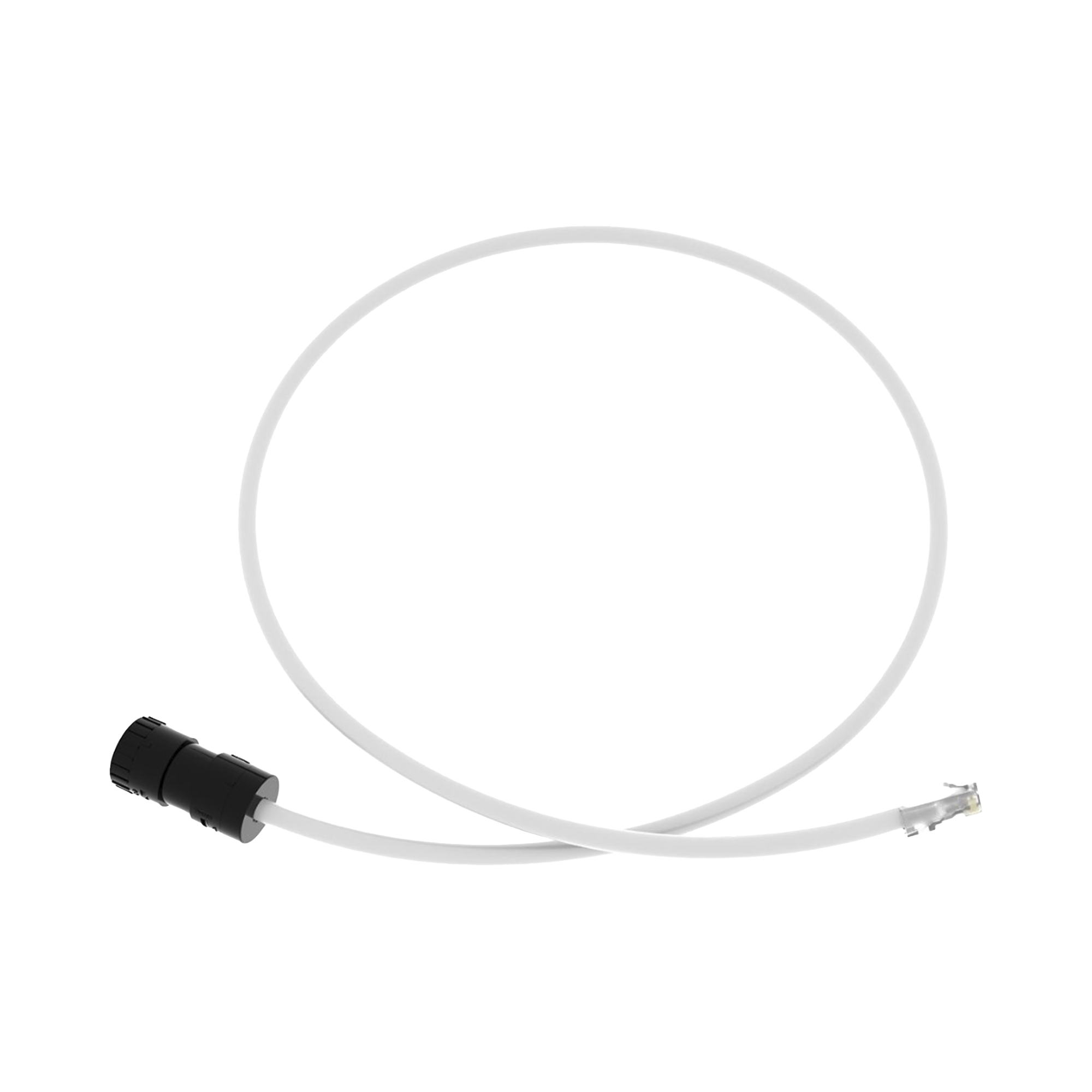 Cable de Conexión en Campo Jack a Plug RJ45, Categoría 6A, CMP (Plenum), 1 Metro, Color Blanco Cable de Conexión en Campo Jack a Plug RJ45, Categoría 6A, CMP (Plenum), 1 Metro, Color Blanco
